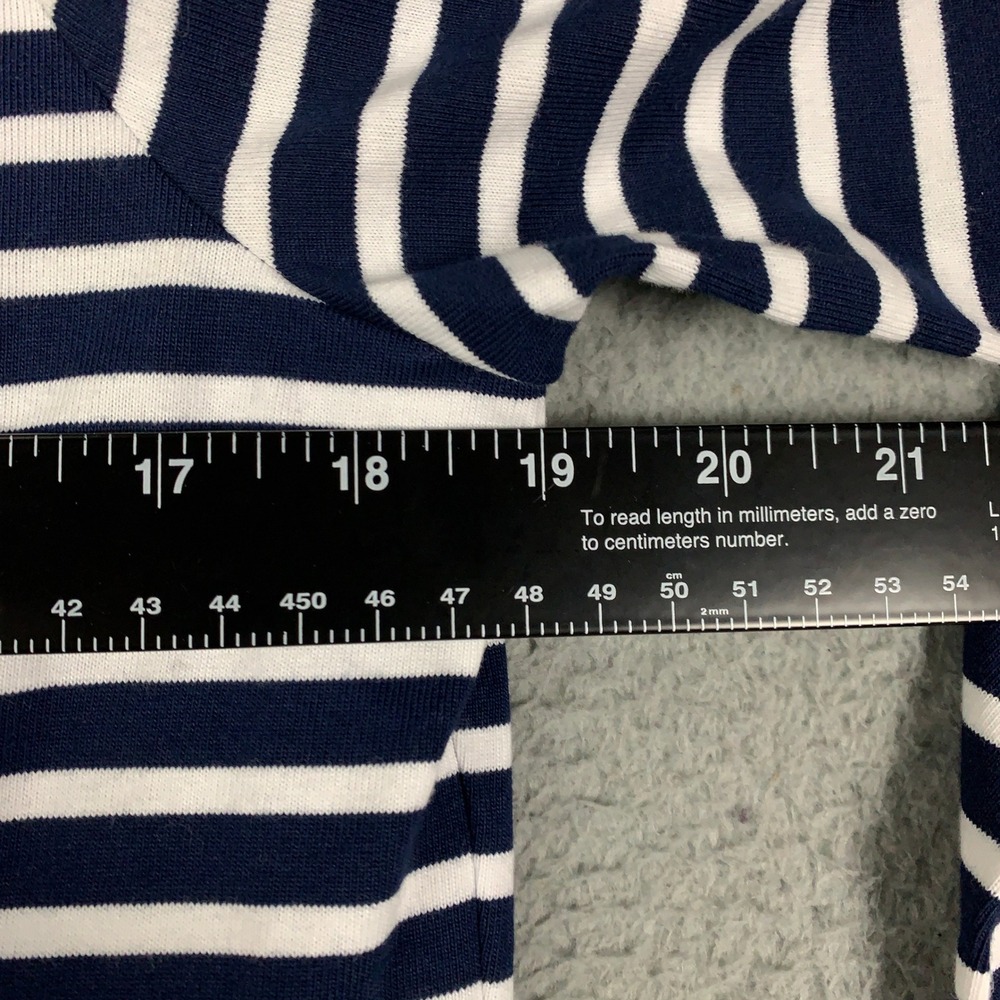 Lauren Ralph Lauren Striped Knit Blazer Womens Medium Navy White Coastal Preppy - Picture 10 of 14